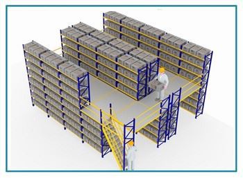 Sistema di scaffalature per pavimenti soppalcati